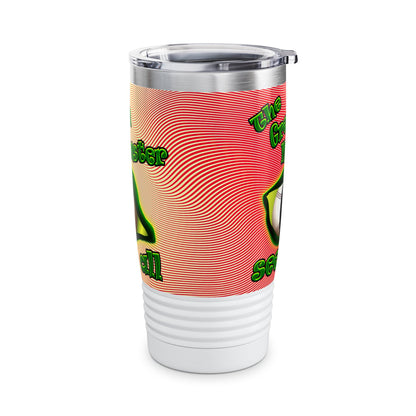 green monster - Ringneck Tumbler, 20oz (yellow-orange wave)