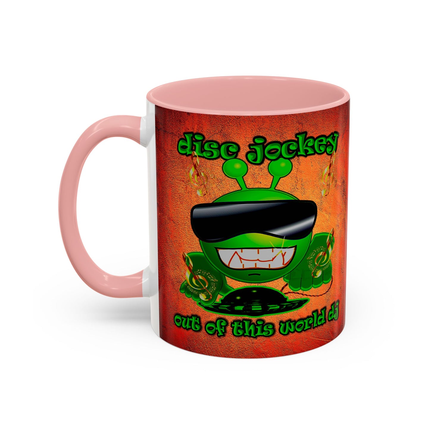 disc jockey - Accent Mug (burnt orange)