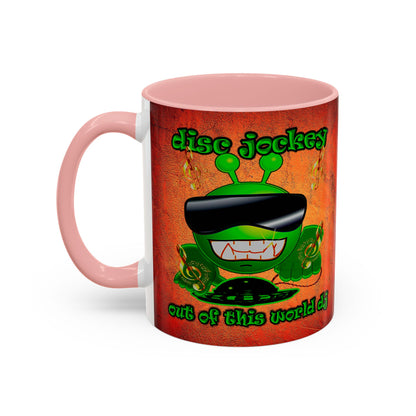 disc jockey - Accent Mug (burnt orange)