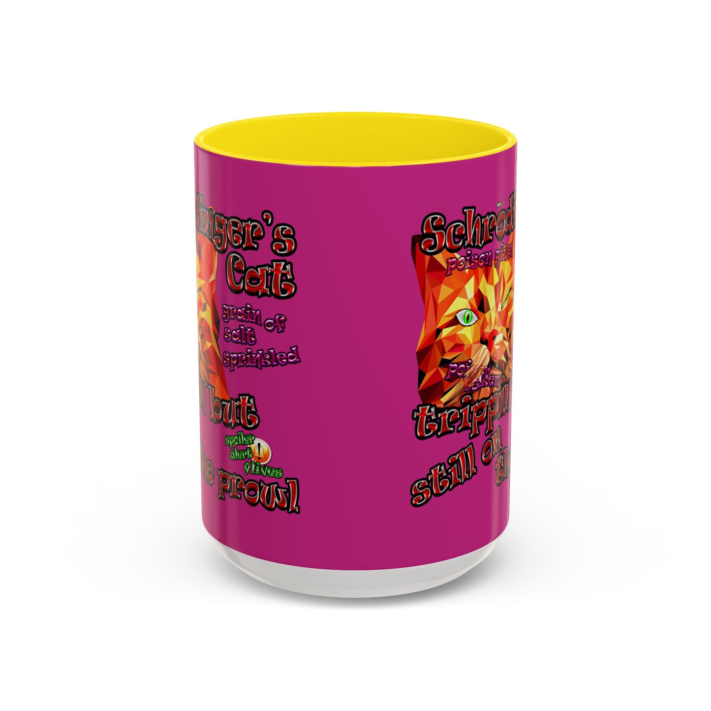 schrodinger's cat - Accent Mug (pink)