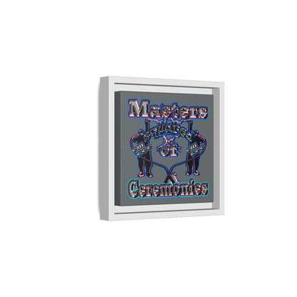 em cee squared - framed canvas art (dark grey)