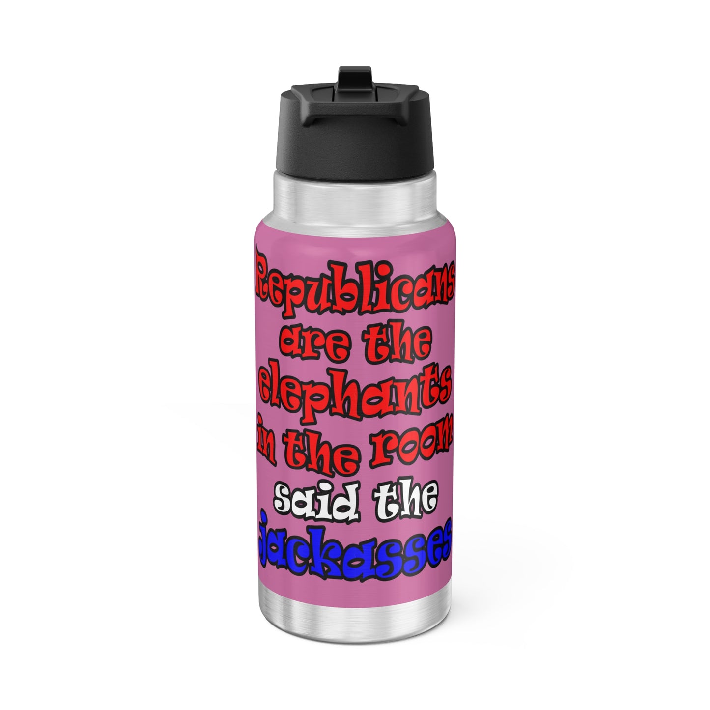 donkeys and elephants - Gator Tumbler, 32oz (light pink)