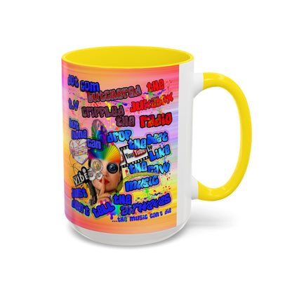 drop the beat - Accent Mug (color blur)