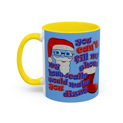 santa's shoes - Accent Mug (light blue)
