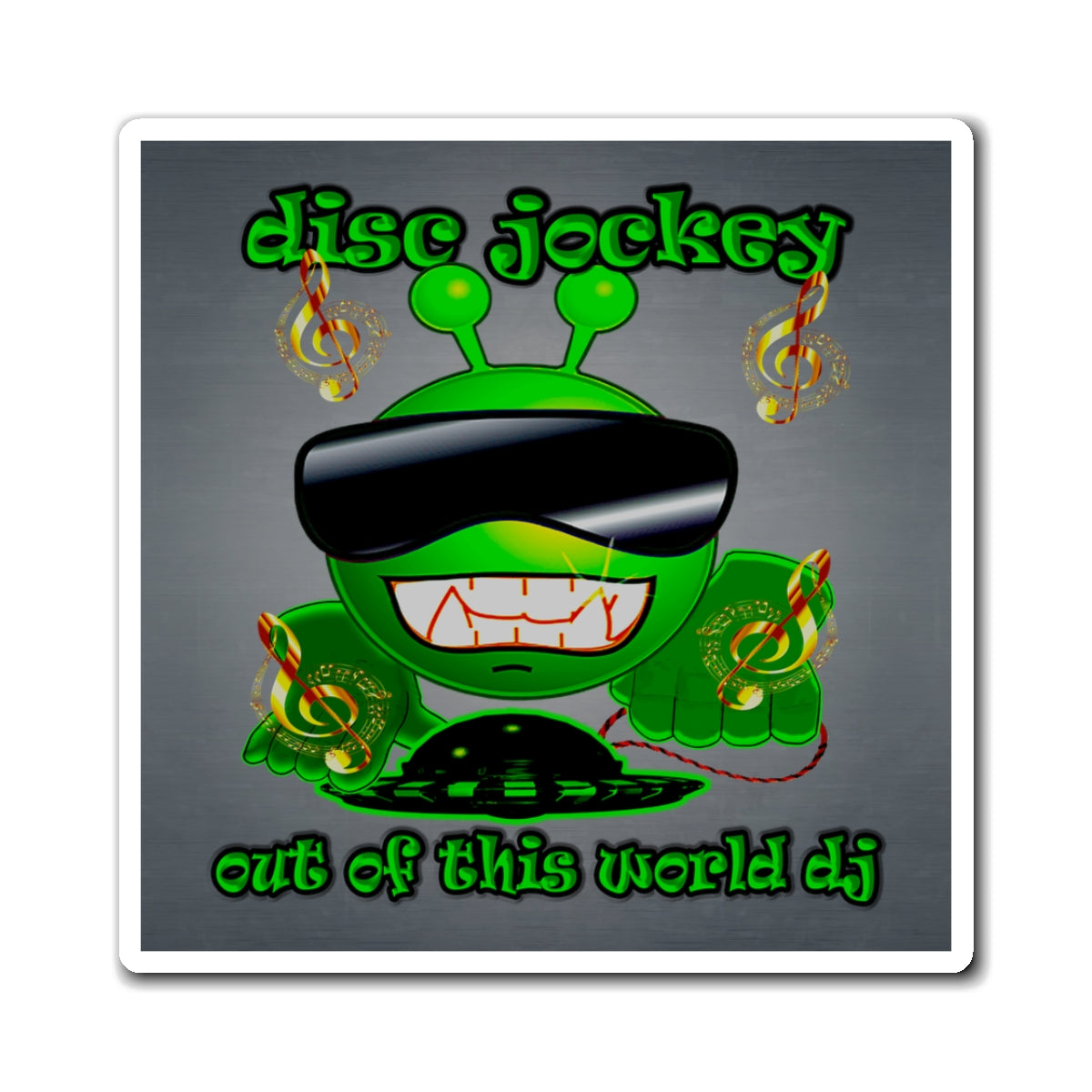 disc jockey - Magnets - (grey-light grey)