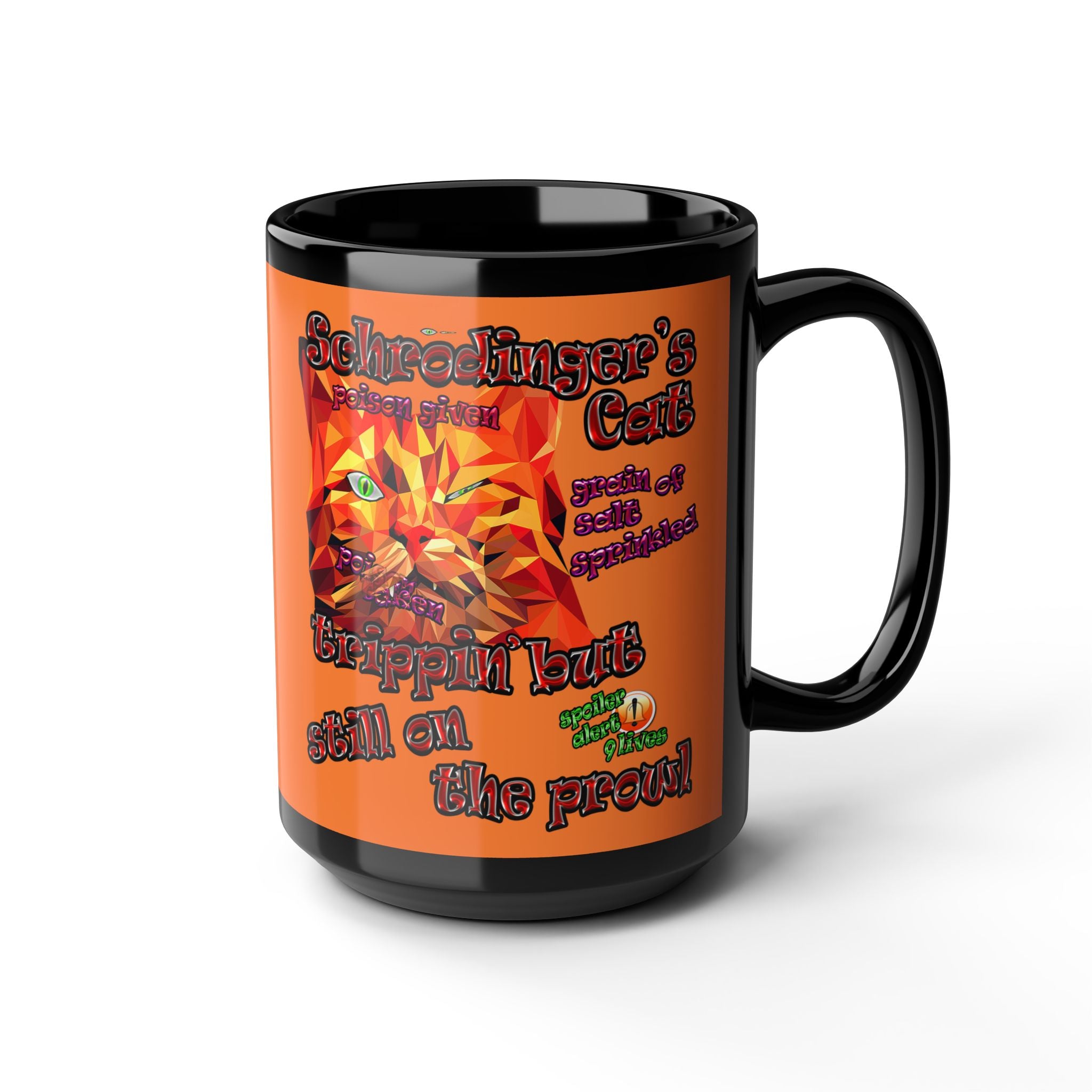 schrodinger's cat - Black Mug (crusta)