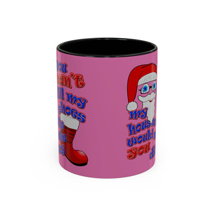 santa's shoes - Accent Mug (light pink)