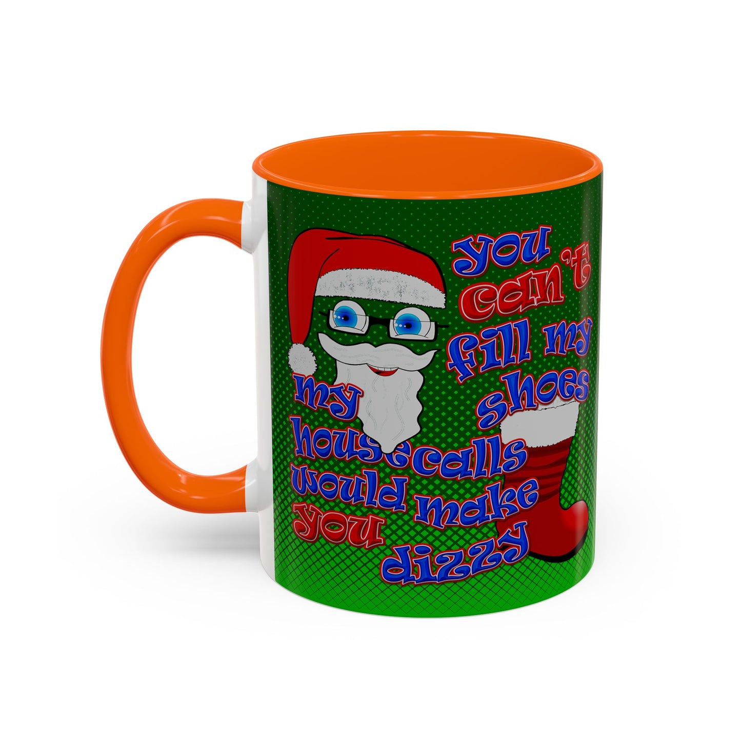 santa's shoes - Accent Mug (logo green)