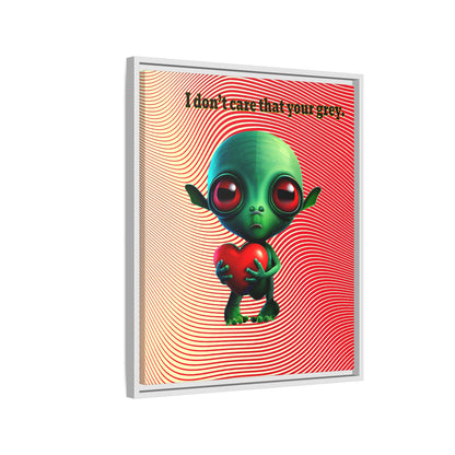 I don't care that your grey - framed canvas art (yellow-orange wave)