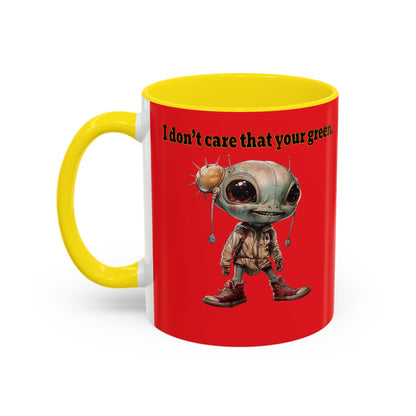 I don't care that your grey - Accent Mug (red)