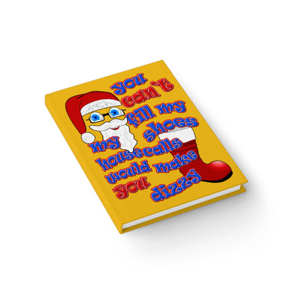 santa's shoes - journal-lined (yellow)