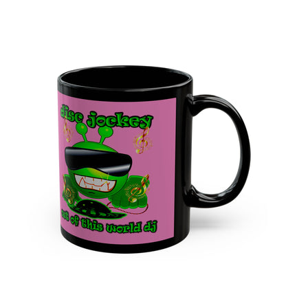 disc jockey - Black Mug (light pink)