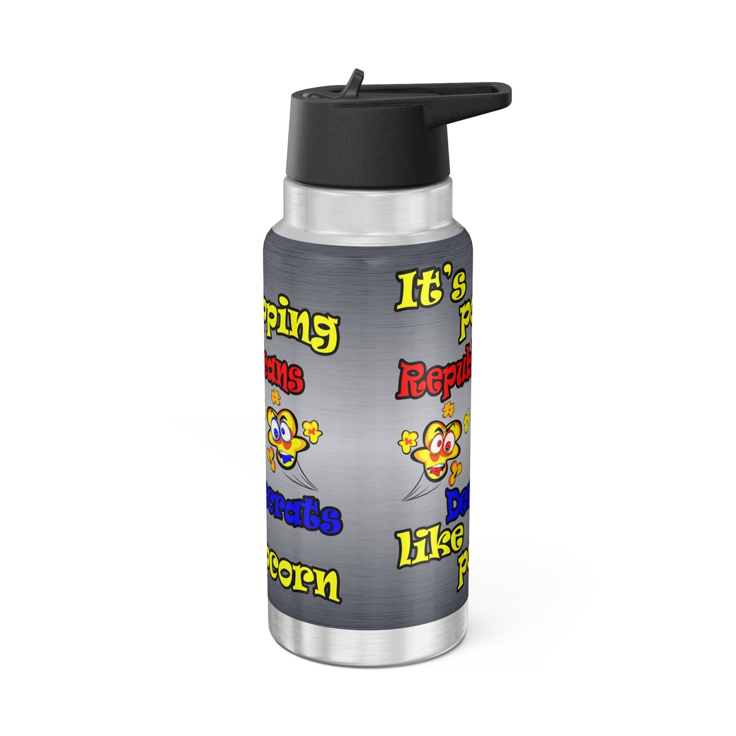 popping like popcorn - Gator Tumbler, 32oz  (brushed nickel)