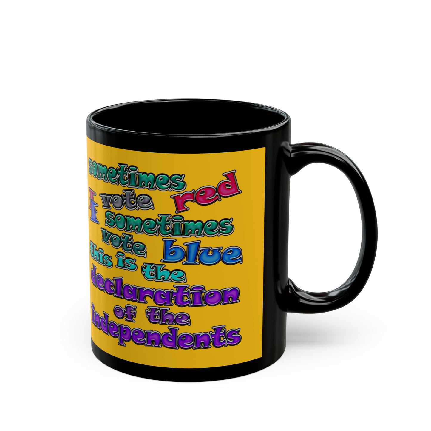 declaration of the independents - Black Mug (yellow)