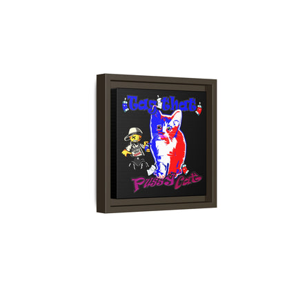 tag that - framed canvas art (black)