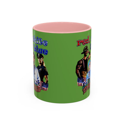 rw&b lives matter - Accent Mug (green)