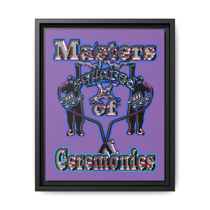 em cee squared - framed canvas art (light purple)