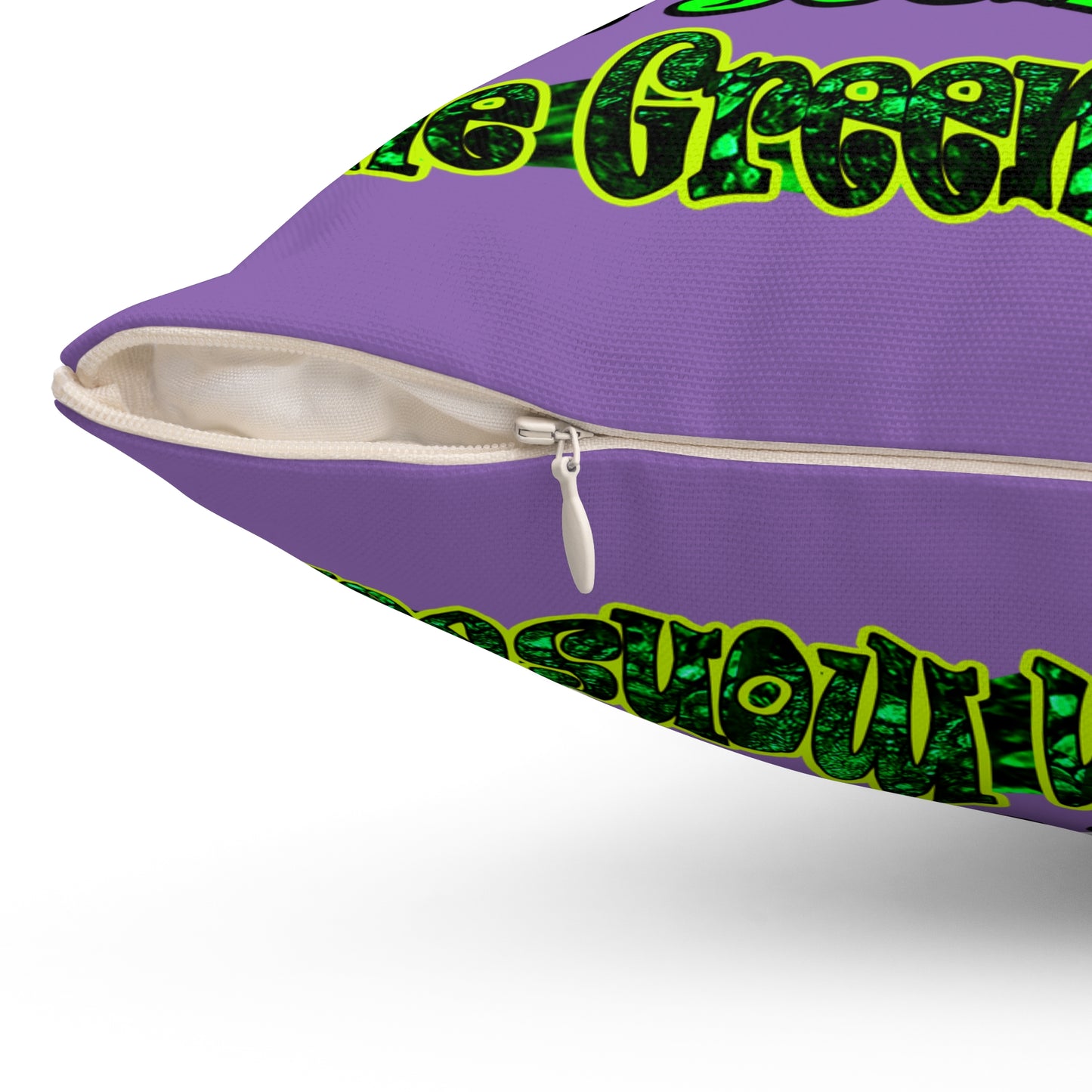 christmas spirits of boston - Spun Polyester Square Pillow - (light purple)