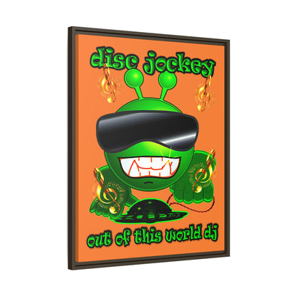 disc jockey - framed canvas art (crusta)