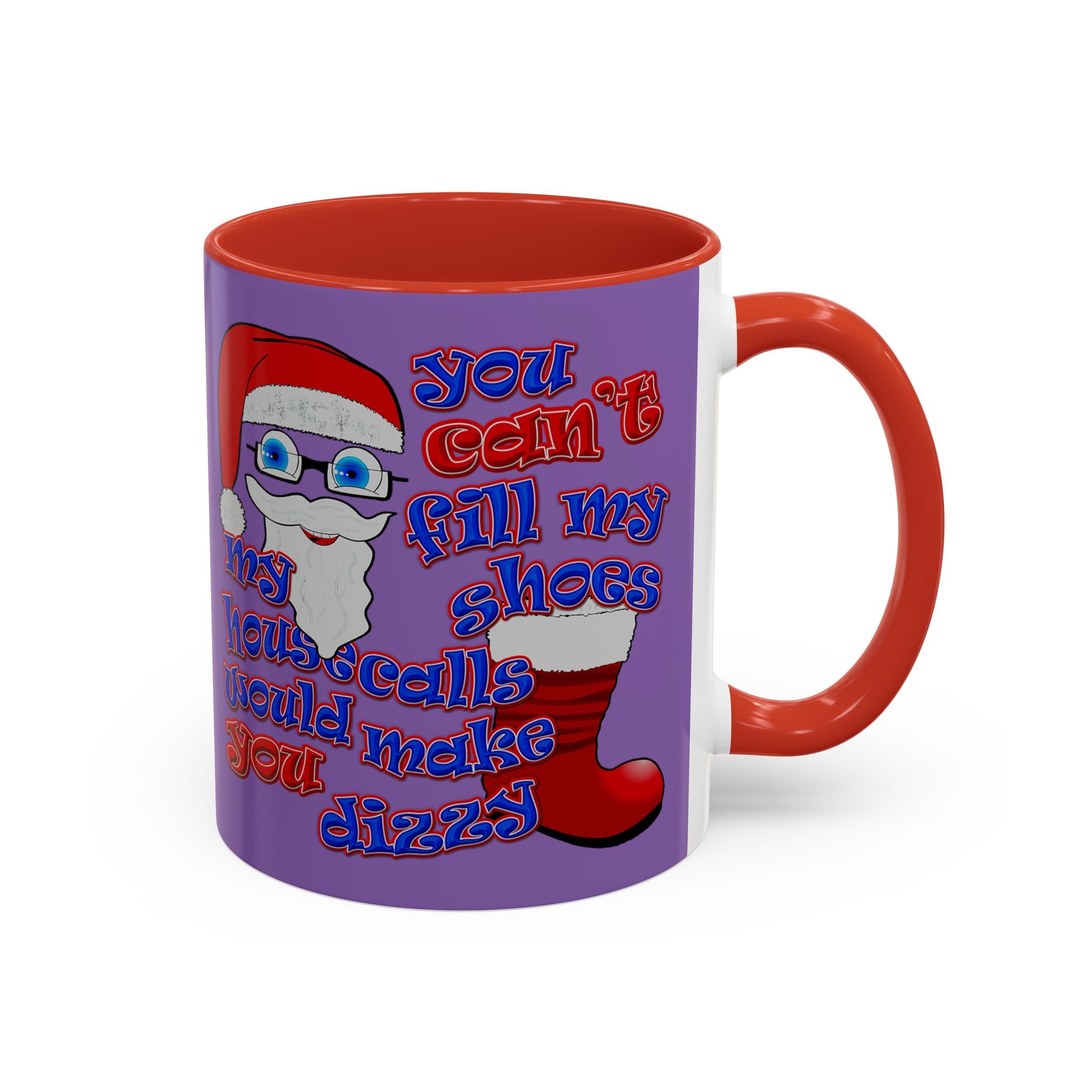 santa's shoes - Accent Mug (light purple)