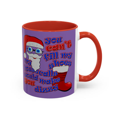 santa's shoes - Accent Mug (light purple)