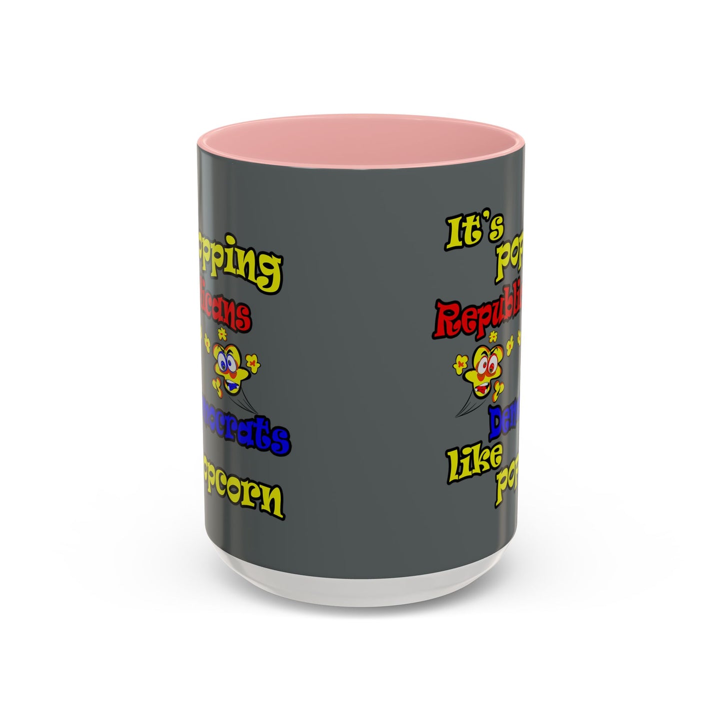 popping like popcorn - Accent Mug (dark grey)