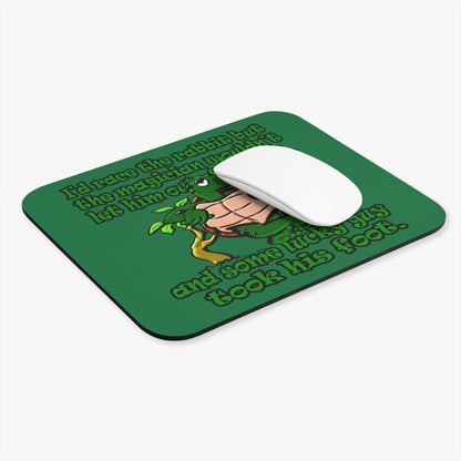 turtle race - Mouse Pad (Rectangle) (dark green)
