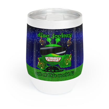 disc jockey - Chill Wine Tumbler ('snoops' background)