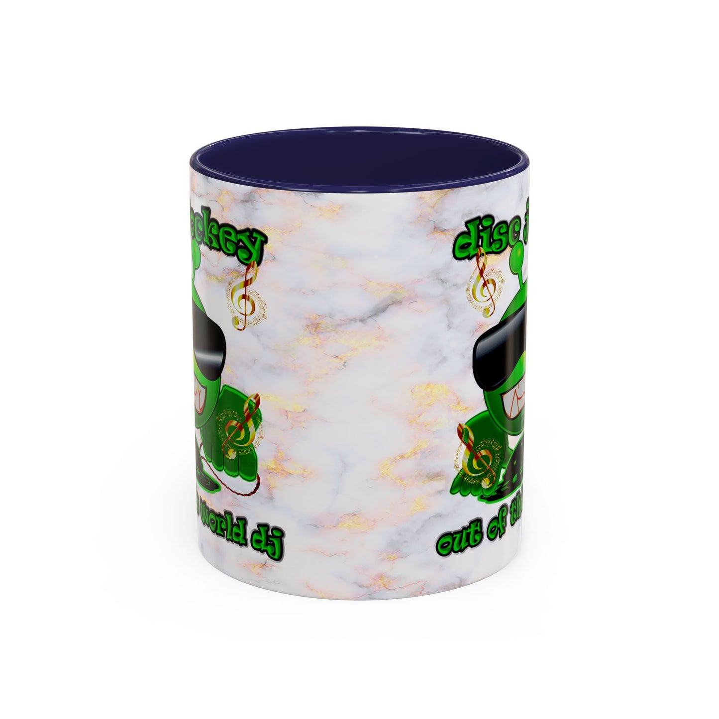 disc jockey - Accent Mug (white marble)