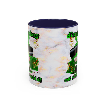 disc jockey - Accent Mug (white marble)