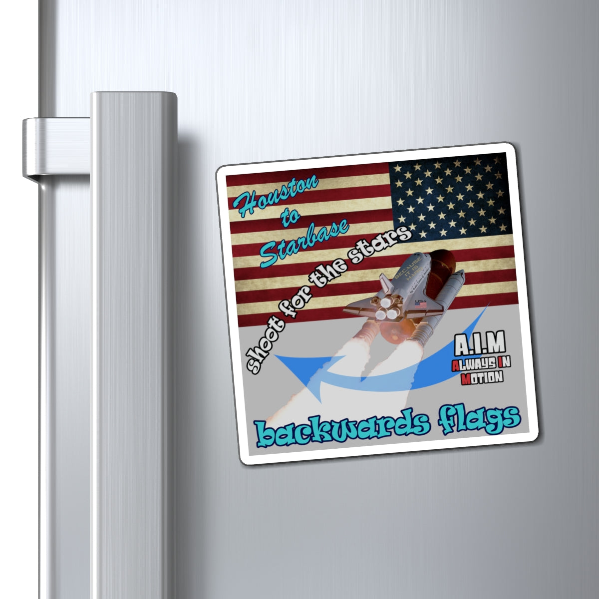 shoot for the stars - Magnets - (light grey)