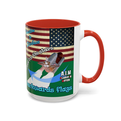 shoot for the stars - Accent Mug (dark green)