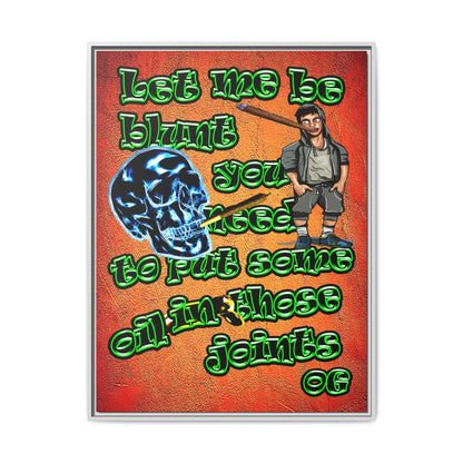 og - framed canvas art (burnt orange)