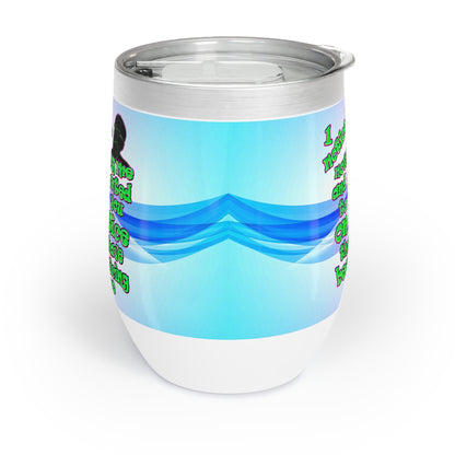 noticed you noticing - Chill Wine Tumbler (light blue-pink wave)
