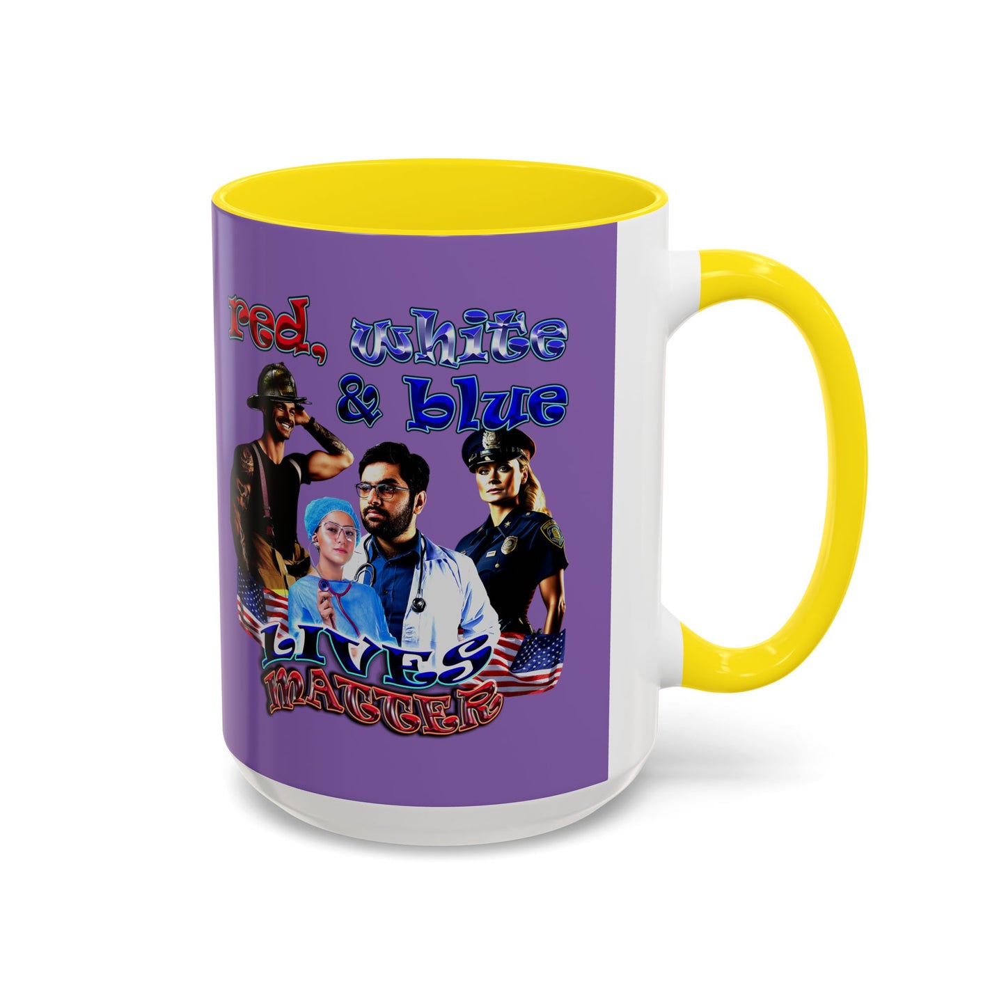 rw&b lives matter - Accent Mug (light purple)