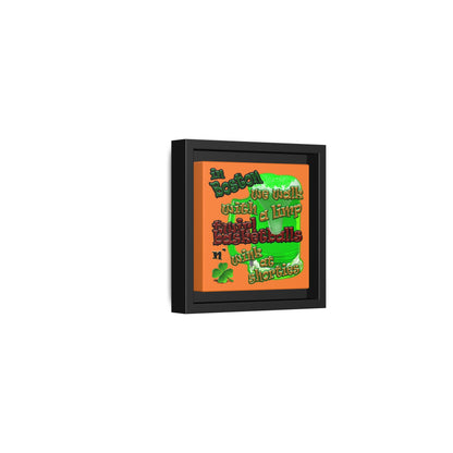celtics logo - framed canvas art (crusta)