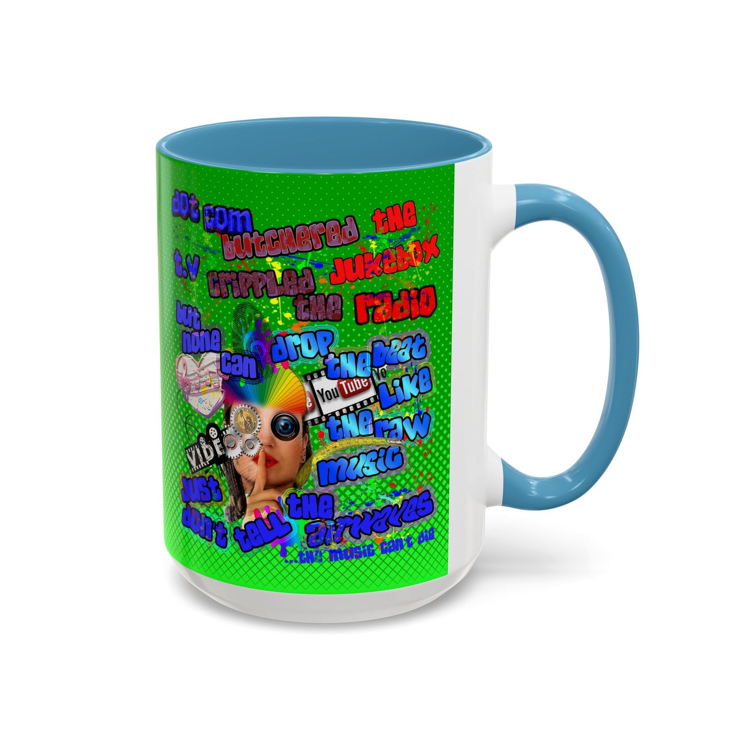drop the beat - Accent Mug (logo green)
