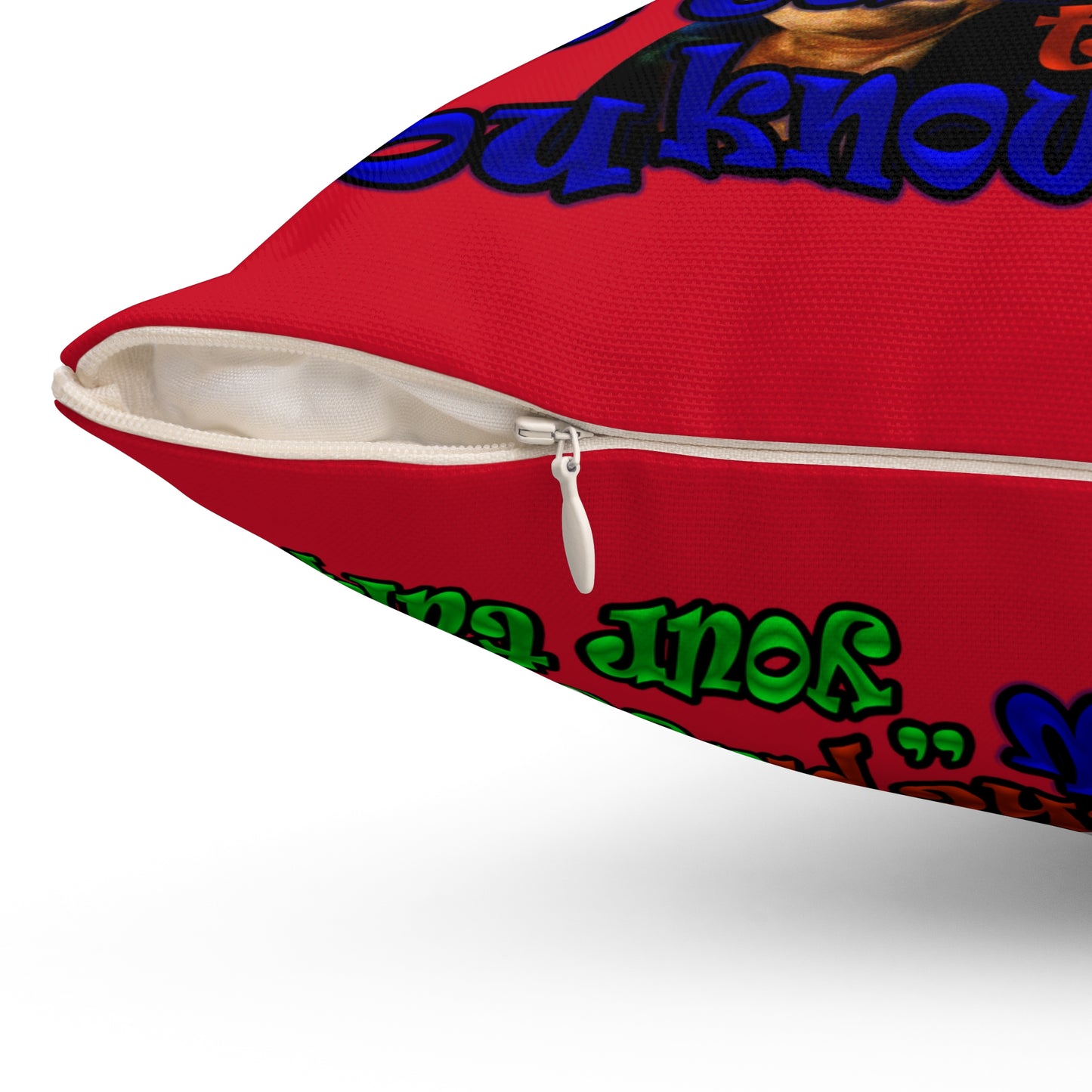 high noon - Spun Polyester Square Pillow - (dark red)