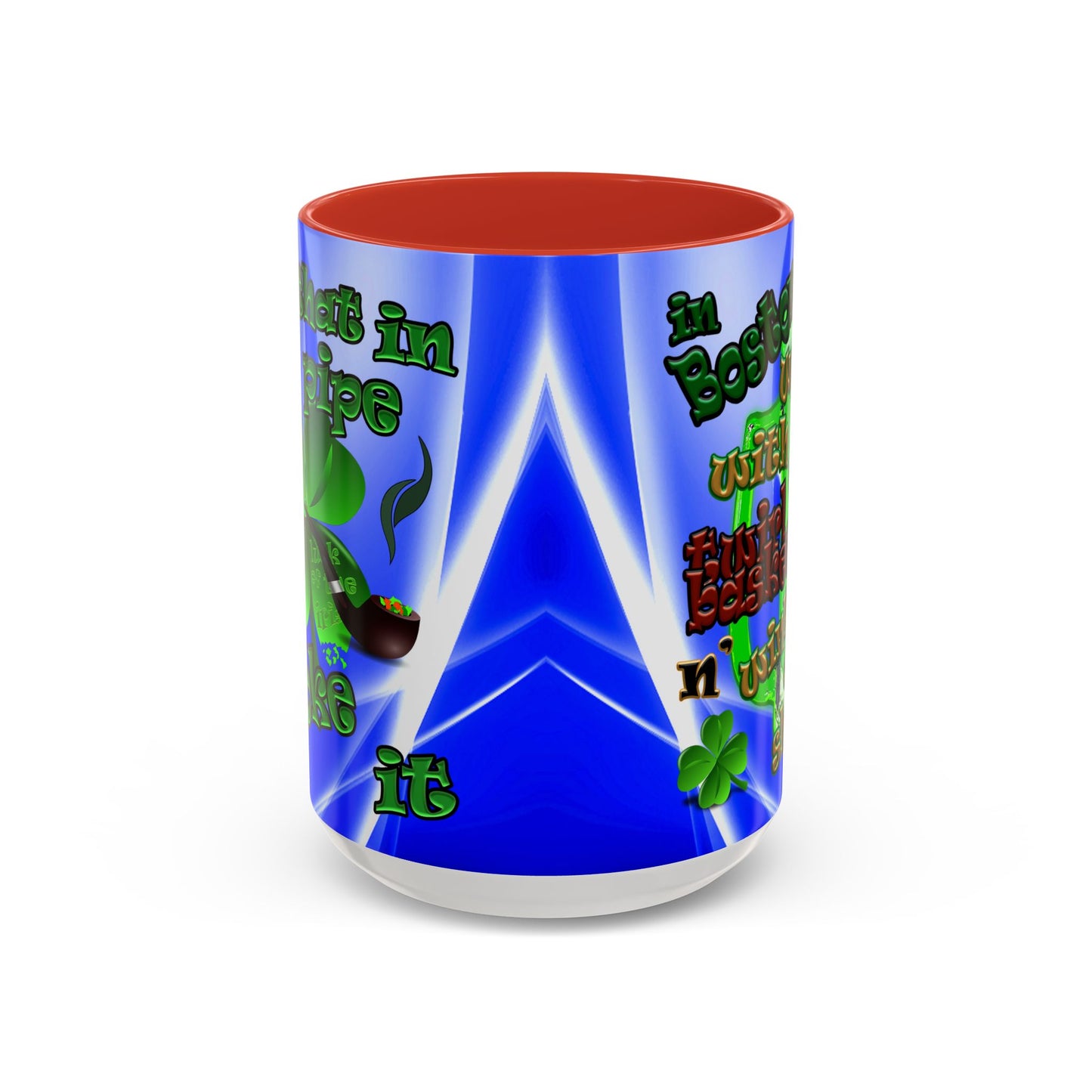 celtics logo - Accent Mug (blue-white wave)