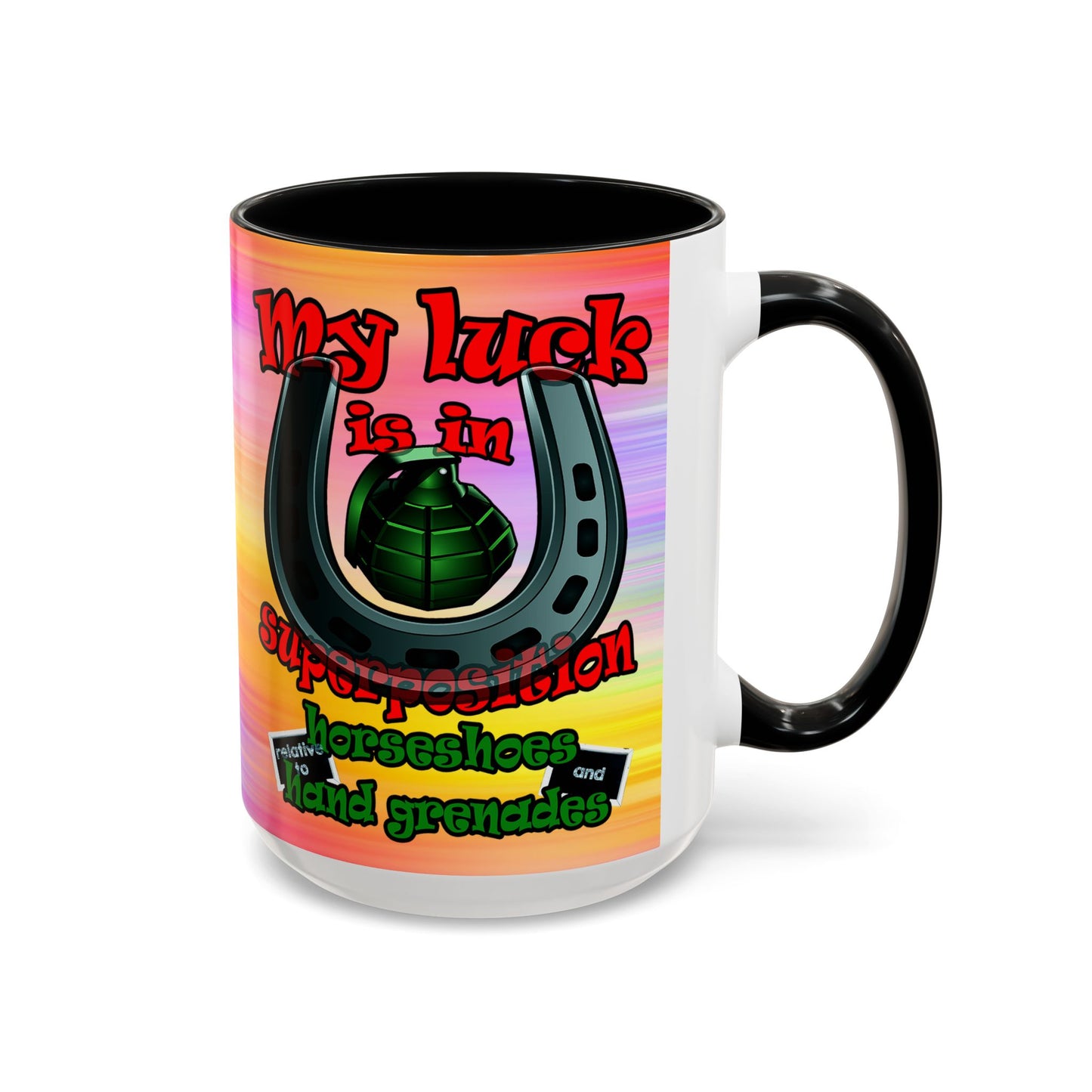 my luck - Accent Mug (color blur)
