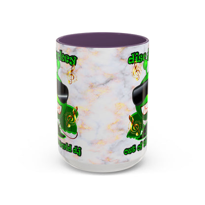 disc jockey - Accent Mug (white marble)