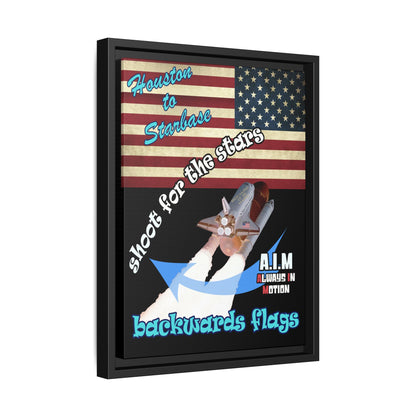 shoot for the stars - framed canvas art (black)