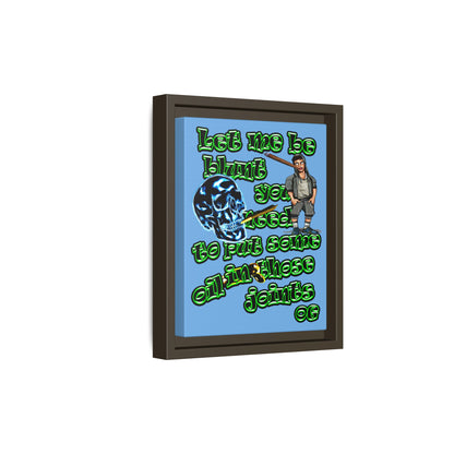 og - framed canvas art (light blue)