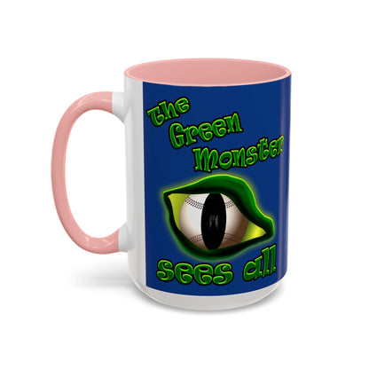 green monster - Accent Mug (dark blue)