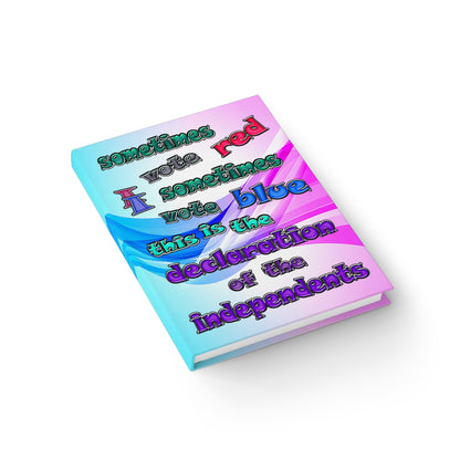 declaration of the independents - journal-blank (light blue-pink wave)