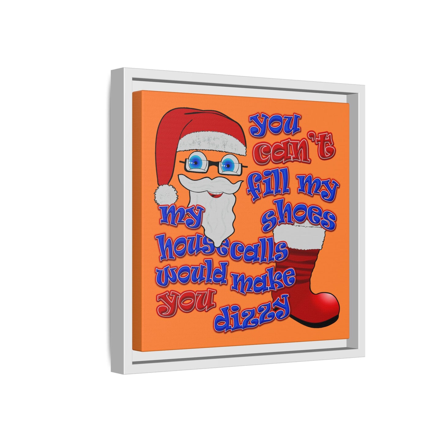 santa's shoes - framed canvas art (crusta)