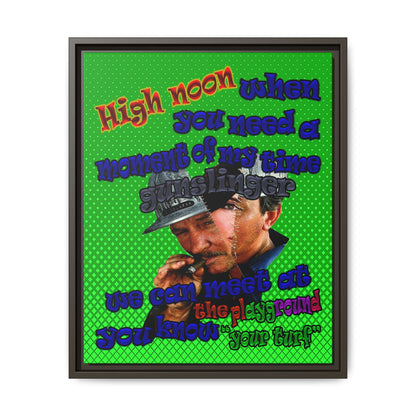 high noon - framed canvas art (logo green)