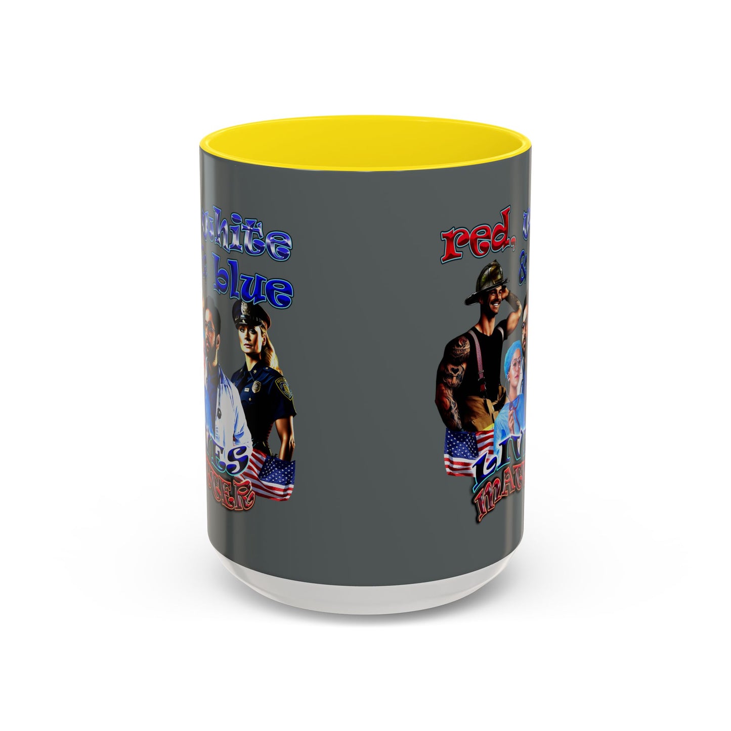 rw&b lives matter - Accent Mug (dark grey)