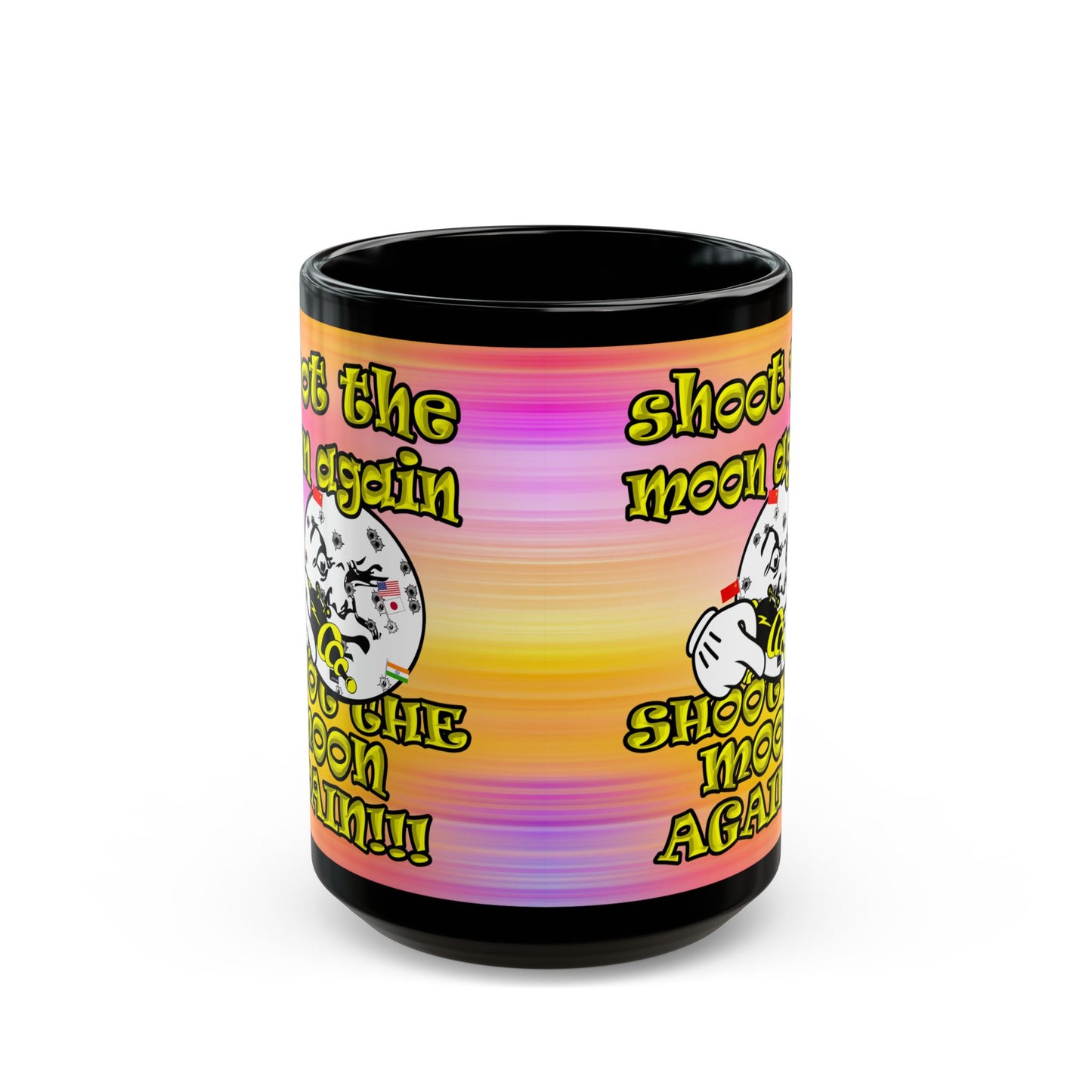 shoot the moon again - Black Mug (color blur)