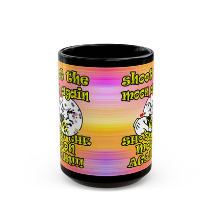 shoot the moon again - Black Mug (color blur)